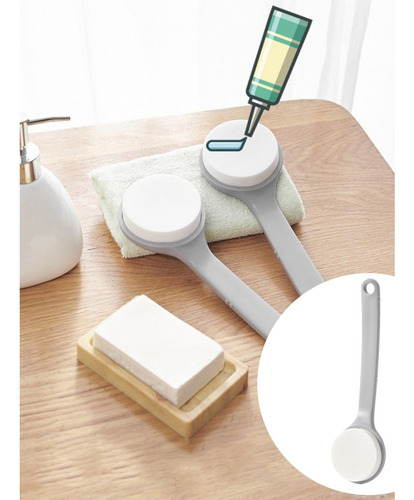 Cepillo De De Baño Con Aplicador De Loción Y Mango De
