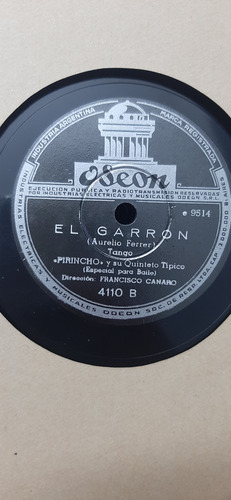 Pirincho Y Su Quinteto Típico - Varios Exce (disco De Pasta) El Alacran/ El Garron (Usado)