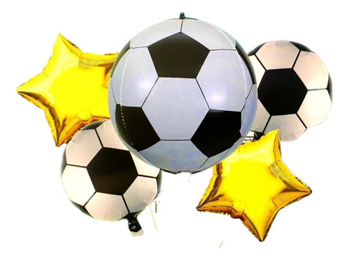 Decoración Globo Bouquet Futbol Balon Estrellas