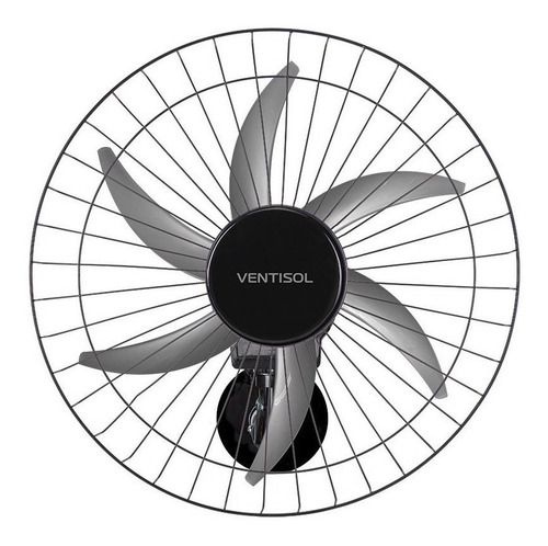 Ventilador Osc Parede 50cm Steel Bivolt Premium Ventisol Cor da estrutura Preto Cor das pás Cinza 127V/220V