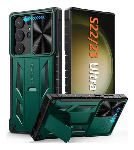 Funda Fntcase Shockproof Para Galaxy S23 Ultra Verde