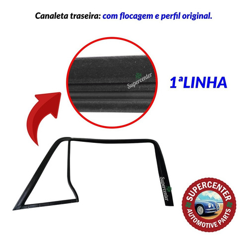 Kit Borracha Canaleta Pestana Pingadeira Gol G3 G4 4 Portas