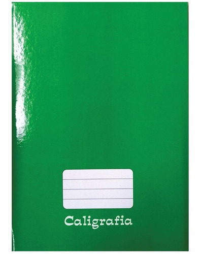 Caderno Caligrafia Brochurao Capa Dura Liso 48 Fl Verde 5 Un