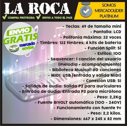 Imagen 5 de 10 de Teclado Medeli Para Chicos 49 Teclas Usb + Trafo - Cuotas
