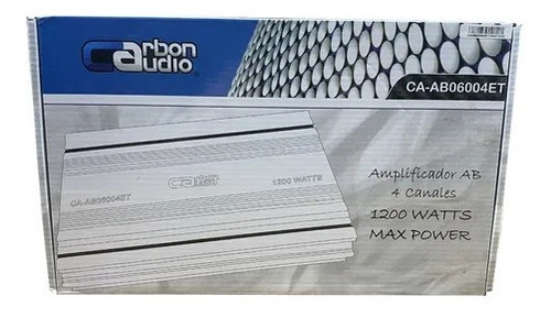Imagen 4 de 4 de Amplificador Carbon 4 Canales 1200 Watts Clase A/b Ab6004et