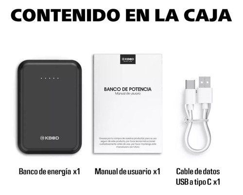 Power Bank Cargador Portátil 5000mah Carga Rápid Inalámbrico