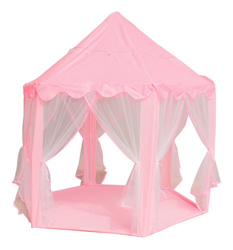 Barraca  Tenda Rosa com LED Toca Cabana Infantil Menina Rosa