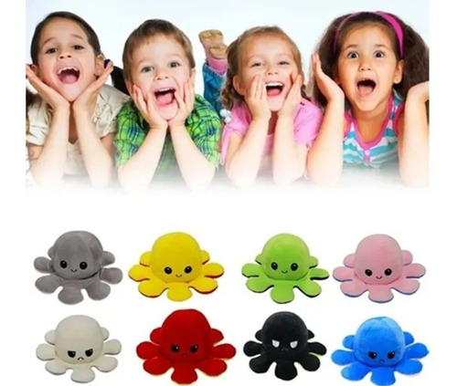 Muñeca De Felpa Reversible D Doble Cara Diseño De Pulpo 18cm