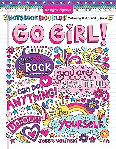 Book : Notebook Doodles Go Girl Coloring And Activity Book.