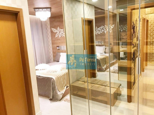 Imagem 15 de 25 de Apartamento Com 3 Dormitórios, 1 Suíte, Sacada Gourmet, Lazer Completo, 2 Vagas, À Venda, 126 M² Por R$ 900.000 - Canto Do Forte - Praia Grande/sp - Ap0143