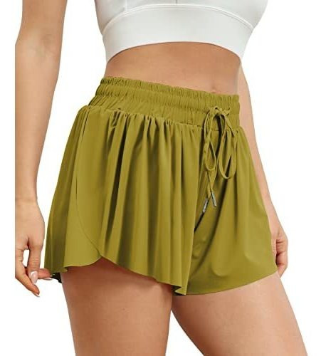 Shorts Cortos De Correr 2 En 1 Para Mujer Talla L