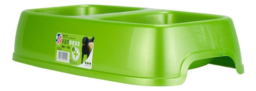 Plato Para Perro Comederos Perros Plato Doble Gde 48 Oz Color Verde Oscuro