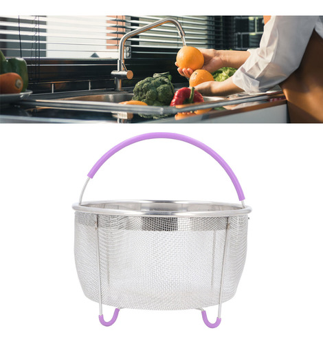 Cesta De Malla Para Cocinar Al Vapor, Colador De Acero Inoxi
