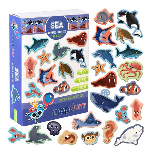 Magdum Toy Sea Animals Animal Magnets For Kids -real Large F