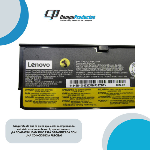 Bateria Lenovo Thinkpad T470 T480 T570 T580 01av423 61