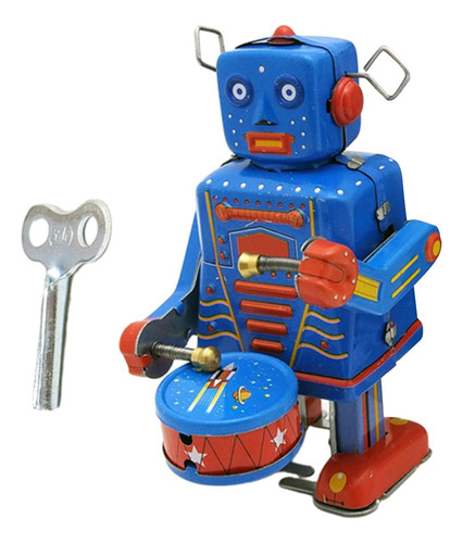 Juguete Robot Little Drummer Con Soporte For Reloj De