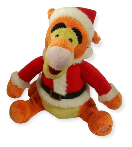 Peluche De Tigger Vestido Con Traje De Santa Claus 27cm Alto