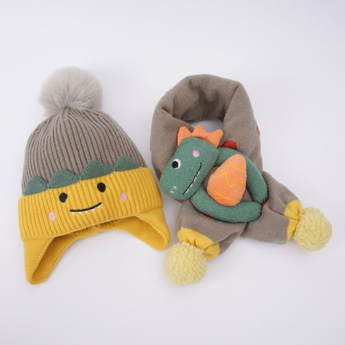 Nuevo Bonito Conjunto De Gorro Y Bufanda De Dibujos Animados