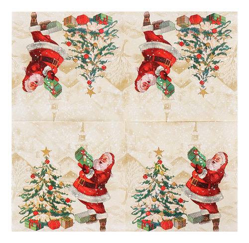 4 Servilletas Navideñas Servilletas Tamaño Cena