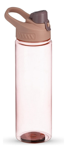 Squeeze Plástico 700ml Borrifador Academia Caminhada Passeio Cor Rosa-claro