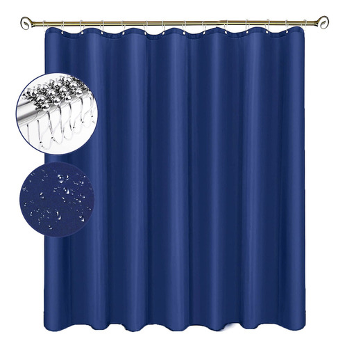 Cortina De Ducha Impermeable Para Lavar, 180 X 180 Cm, Con 1