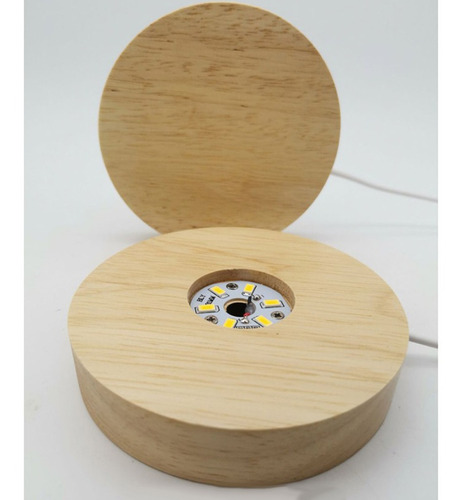 Luces Led Base De Exhibición De Madera Con Soporte De