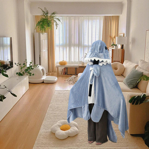 / Manta De Tiburón Usable Sudadera Con Capucha De Manta De