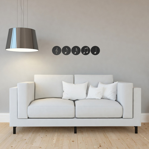 Imagem 1 de 2 de Quadro Decorativo Parede Música Jogo 5 Notas Musicais 75cm