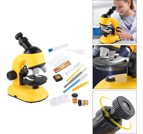 1 Juego De Kits De Ciencia Para Niños, Microscopio Para
