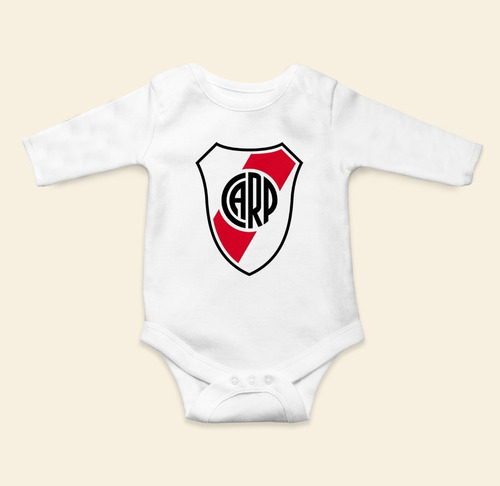 Body Para Bebé Personalizado River Plate Manga Larga