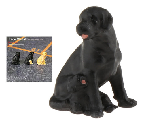 Fs 1/64 Animal Cão Personagens Brinquedos Mini Stylea Black