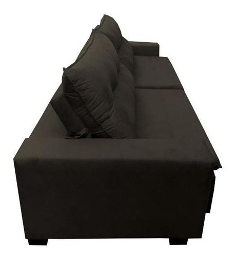 Sofá Retrátil E Reclinavel Oklahoma 3,12mts Com Molas Café Desenho do tecido