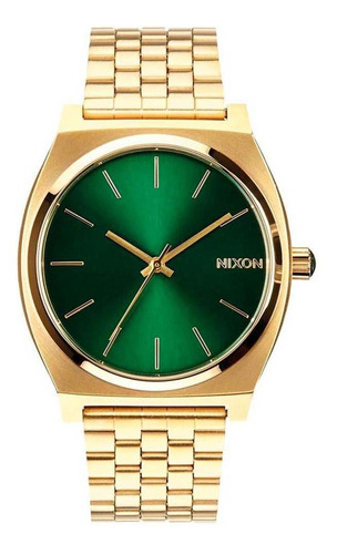 Reloj Time Teller Gold Green Sunray Nixon