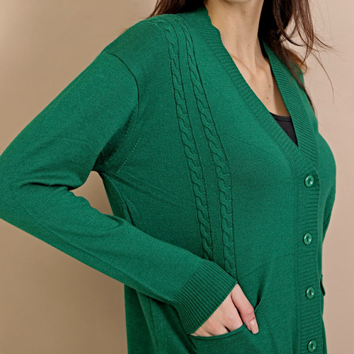 Cárdigan Aleshandra Mujer Escote V Larga Otoño/invierno