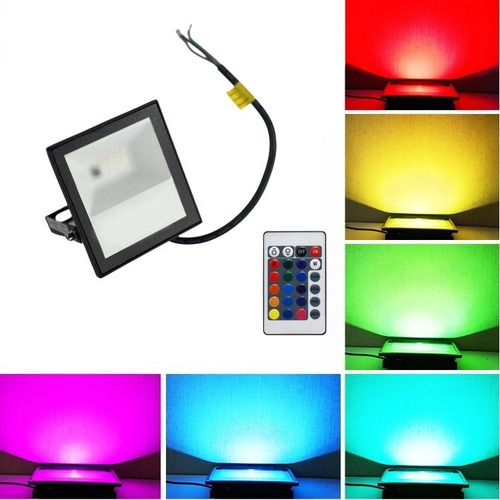 Reflector Led 10w Rgb Multicolor Colores Decoracion Ip65