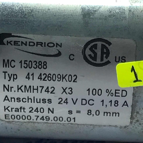 Kendrion Mc150388 Actuador Solenoide 41 42609k02 1 (Usado)