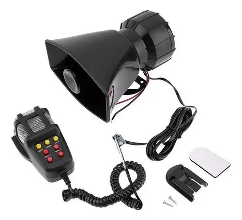 comprar Bocina Policial Sirena Carabinero 7 Tonos Megafono 100w 12v