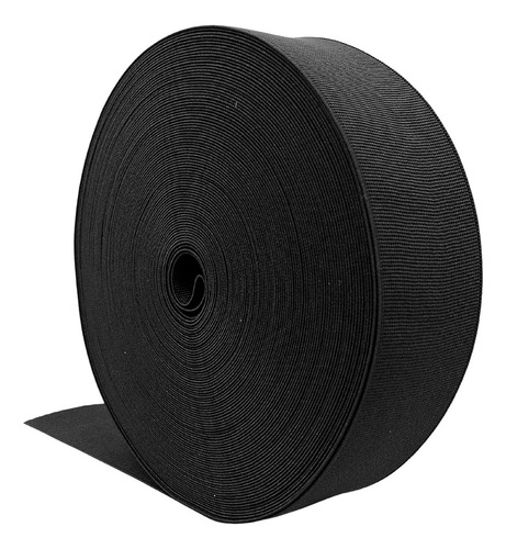 Elástico De Embutir Mara 50mm Preto C/25m Tekla