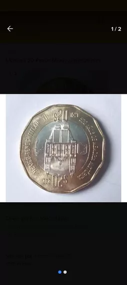 Moneda 20 Pesos Mexico-tenochtitlan