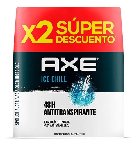 Antitranspirante Axe Ice Chill - mL  Fragancia Suave & Agradable