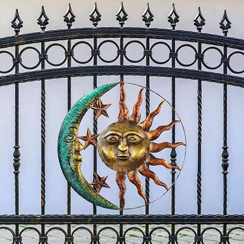 Estilo Vintage Hierro Sol Luna Adornos Colgante Colgante