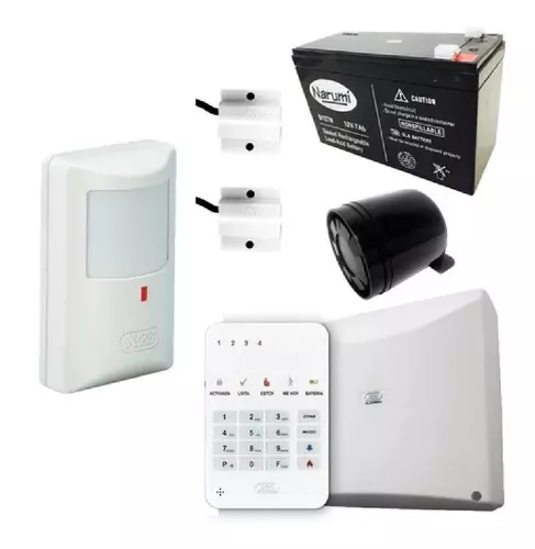 Kit Alarma Casa X-28 Avanzado 4 Zonas Inalámbrica Llamador