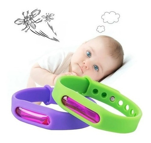 Imagen 6 de 10 de Pack X8 Pulsera Repelente Anti Mosquito Niños Verano