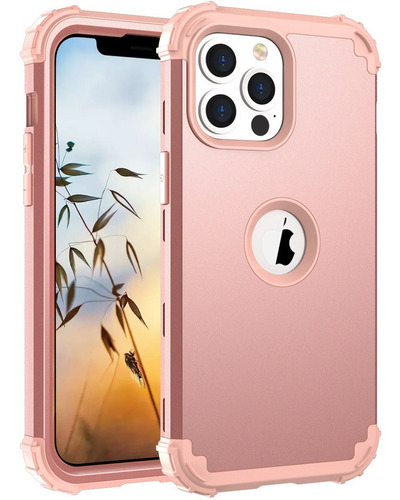 Funda Case Para iPhone 13/mini/pro/pro Max Uso Rudo 3 En 1