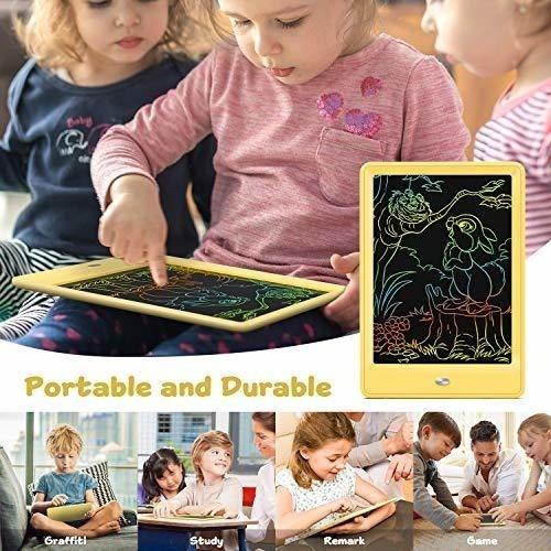 Imagen 6 de 6 de Tablet De Escritura Lcd A Color Para Niños Y Niñas - Yellow