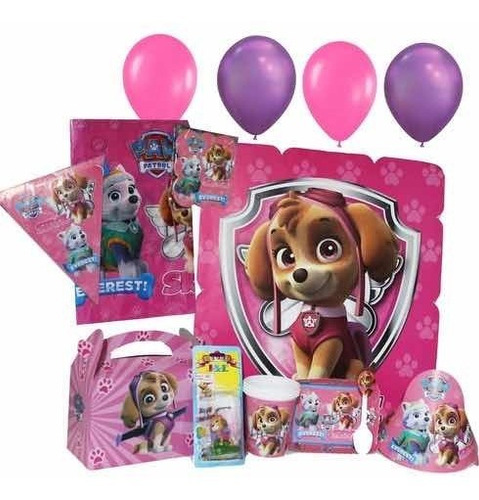 Kit De Decoracion De Fiesta Paw Patrol Patrulla Canina Niña