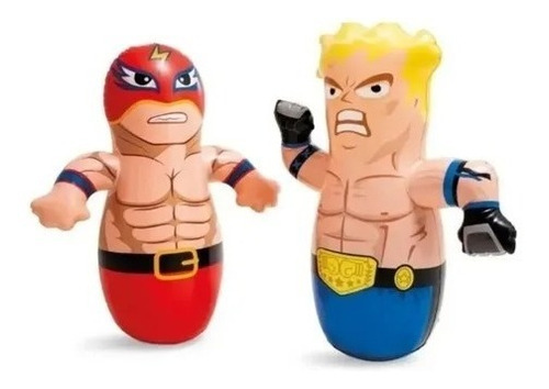 Muñeco Inflable Punch Bop Bags Pirata+boxeador Niños Intex P