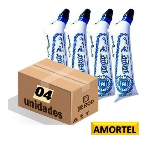 Graxa Branca Correntes De Moto Jerod 80g - Kit C/ 04 Un.