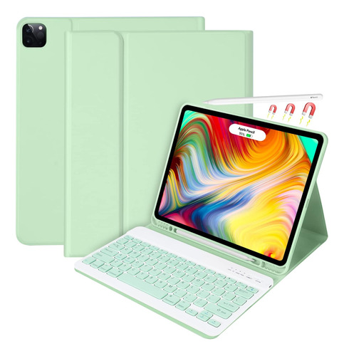 Funda Con Teclado Besky Para iPad Pro 12.9 2022 Verde