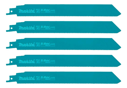 Kit 5pcs Lamina Serra Sabre 30cm 12pol Corte Metal Makita